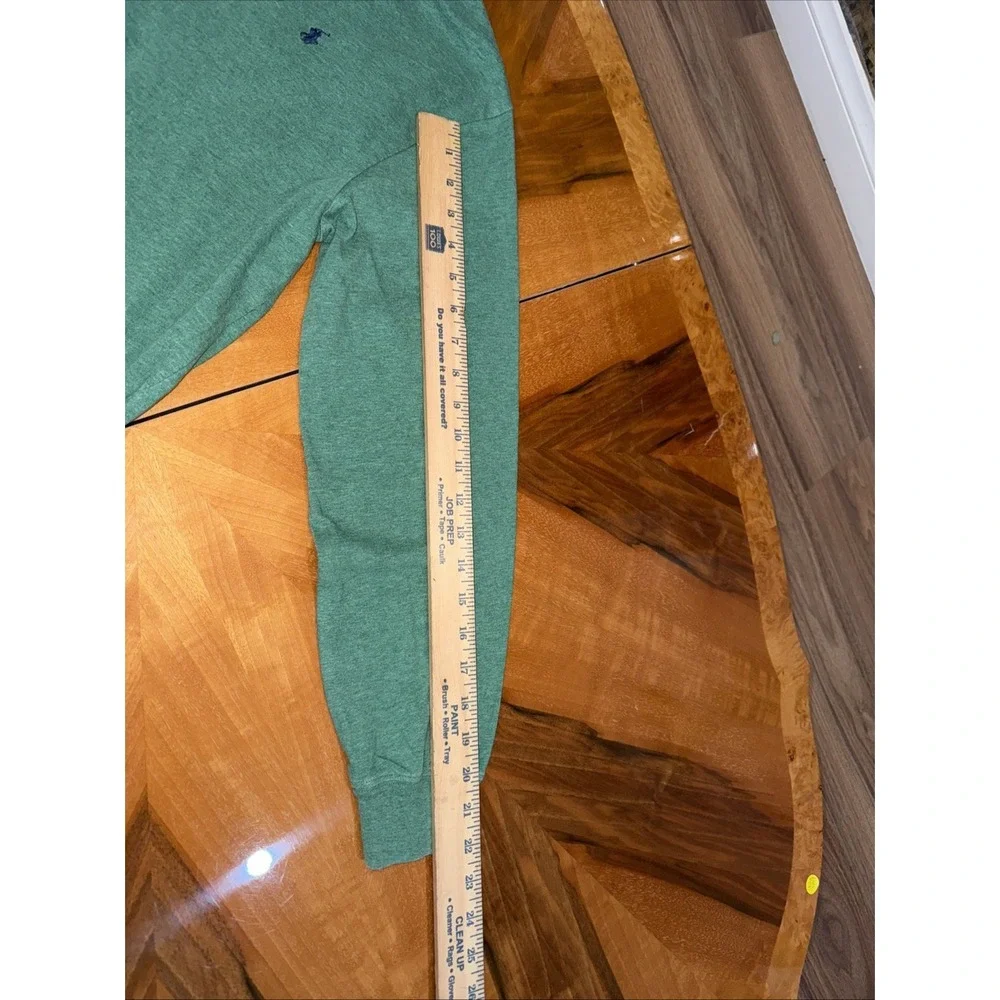 POLO‎ Ralph Lauren Shirt XL /(18-20 )Green Long Sleeve Jersey Cotton Pony Logo.